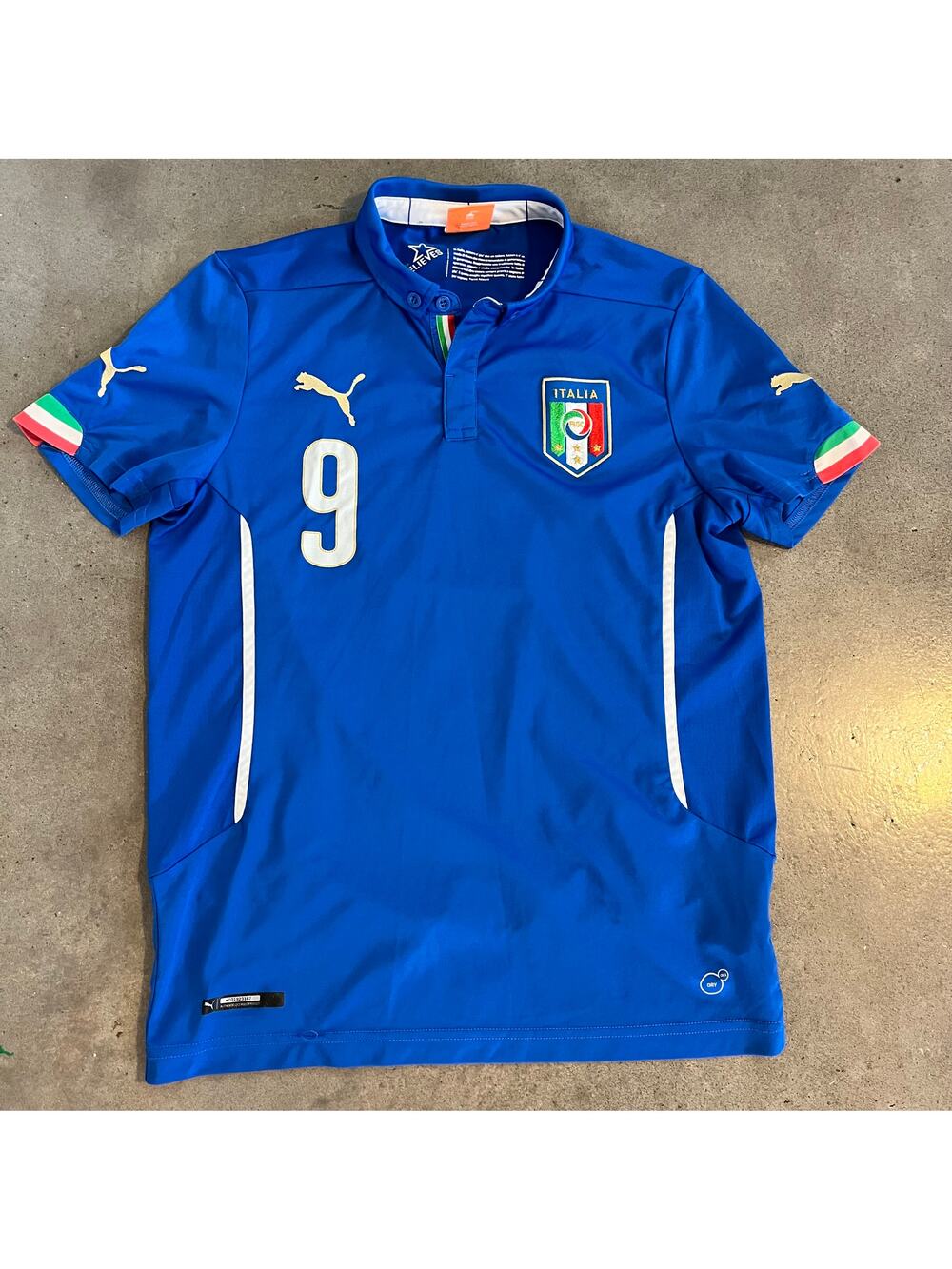 Puma Youth Mario Ballotelli 9 Italy soccer jersey tee boy XL Italia futbol FIFA